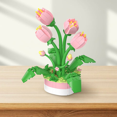 Pintoo KZ1030 Tulip - Mini Bricks Potted Plant Jigsaw Puzzle