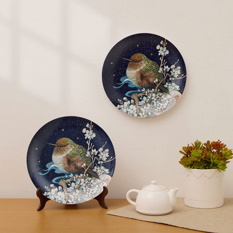Pintoo PL1007 Bird on Plum Branch - 3D Puzzle Plate Jigsaw Puzzle by Phoenix Chan