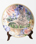 Pintoo PL1009 Easter Bunny Flowers - 3D Puzzle Plate Jigsaw Puzzle