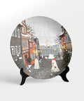 Pintoo PL1023 Harbor’s First Snow - 3D Puzzle Plate Jigsaw Puzzle by Katherine Blower