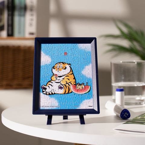 Pintoo Q1068 Blessed Silly Tigers 640 Blind Box - 8 x 80 Piece XS Jigsaw Puzzle by Alexander the Fat Tiger