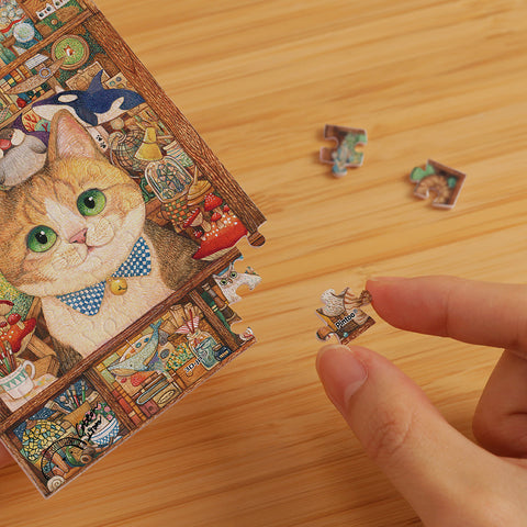 Pintoo Q1171 Cat's Treasure Room - 80 Piece XS Jigsaw Puzzle by Cotton Lion