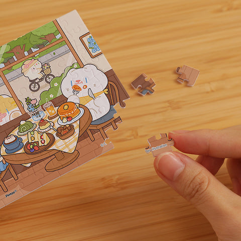 Pintoo Q1315 Afternoon Tea Date - 80 Piece XS Jigsaw Puzzle by Chen Chen
