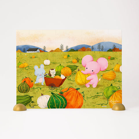 Pintoo T1098 Pumpkin Garden by Mandie - 48 Piece Junior Jigsaw Puzzle