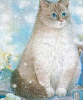 Pintoo U1052 A Snow Cat - 504 Piece Jigsaw Puzzle by Jina