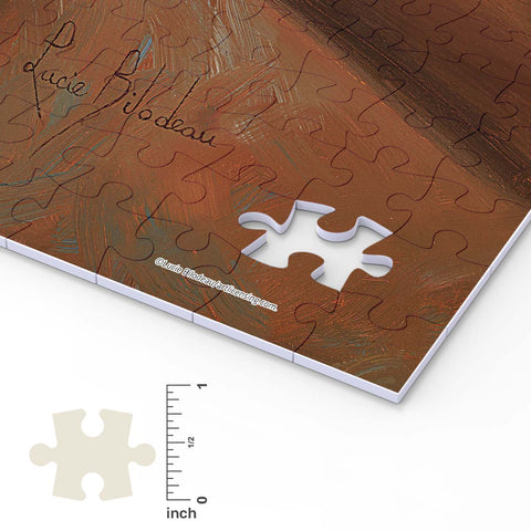Pintoo U1054 Peering out the Window - 504 Piece Jigsaw Puzzle by Lucie Bilodeau