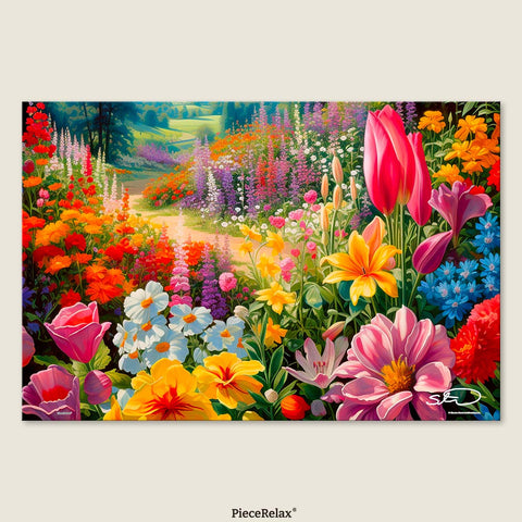 Pintoo U1068 Lovely Garden - 504 Piece Jigsaw Puzzle by Shawna Stewart