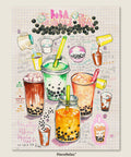Pintoo U1083 Bubble Tea - 1008 Piece Jigsaw Puzzle by Lucile Prache