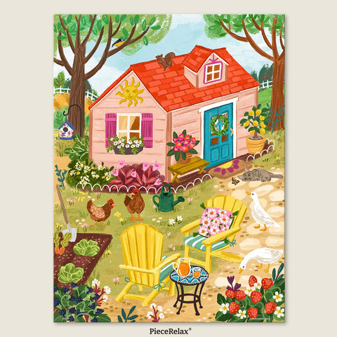 Pintoo U1096 Whimsy Garden House - 1008 Piece Jigsaw Puzzle by Olivia Gibbs