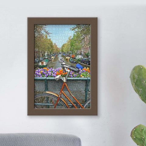 Pintoo U1137 PieceClicks - 504 Piece - Bike Flowers and Canal, Amsterdam