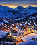 Pintoo U1139 PieceClicks - 1008 Piece - Beautiful Dusk in French Alps Resort