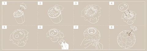 Moonmoon on the Moon -  61 Piece Puzzle Sphere Light