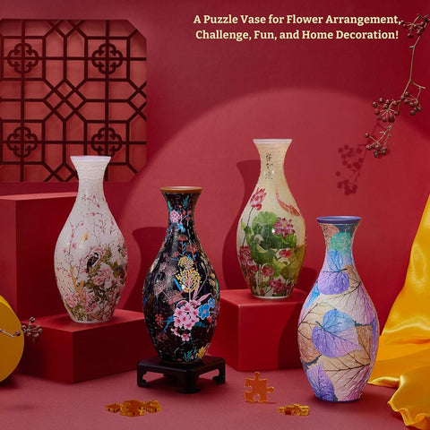 Colorful Leaves - 3D Puzzle Vase Jigsaw Puzzle