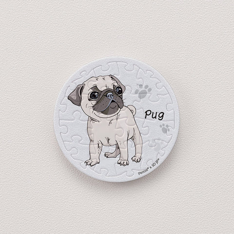 Pug - 16pcs Jigsaw Puzzle Magnet