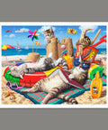 Cats On The Beach - 1200 Piece Jigsaw Puzzle