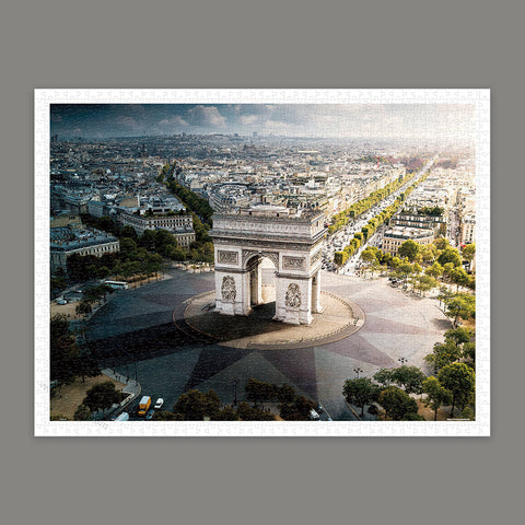 Aerial Photography - Arc De Triomphe, Paris - 1200 Piece Jigsaw Puzzle