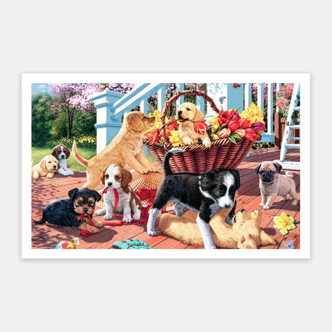 Puppy Mischief - 1000 Piece Jigsaw Puzzle